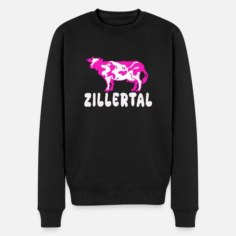 Zillertaler Skisaison Winterurlaub - Männer Premium Bio Pullover - Schwarz