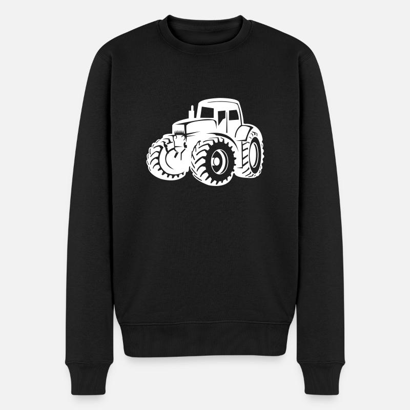 Traktor - Männer Premium Bio Pullover - Schwarz