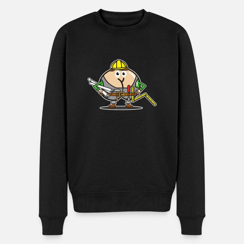 Assmex Baumeister - Männer Premium Bio Pullover - Schwarz