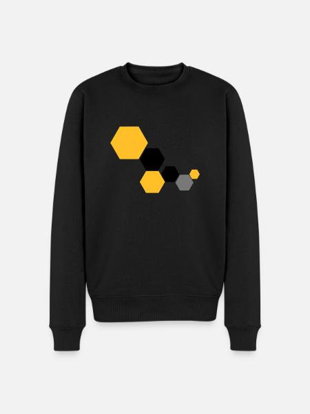 Waben 6 - Männer Premium Bio Pullover - Schwarz
