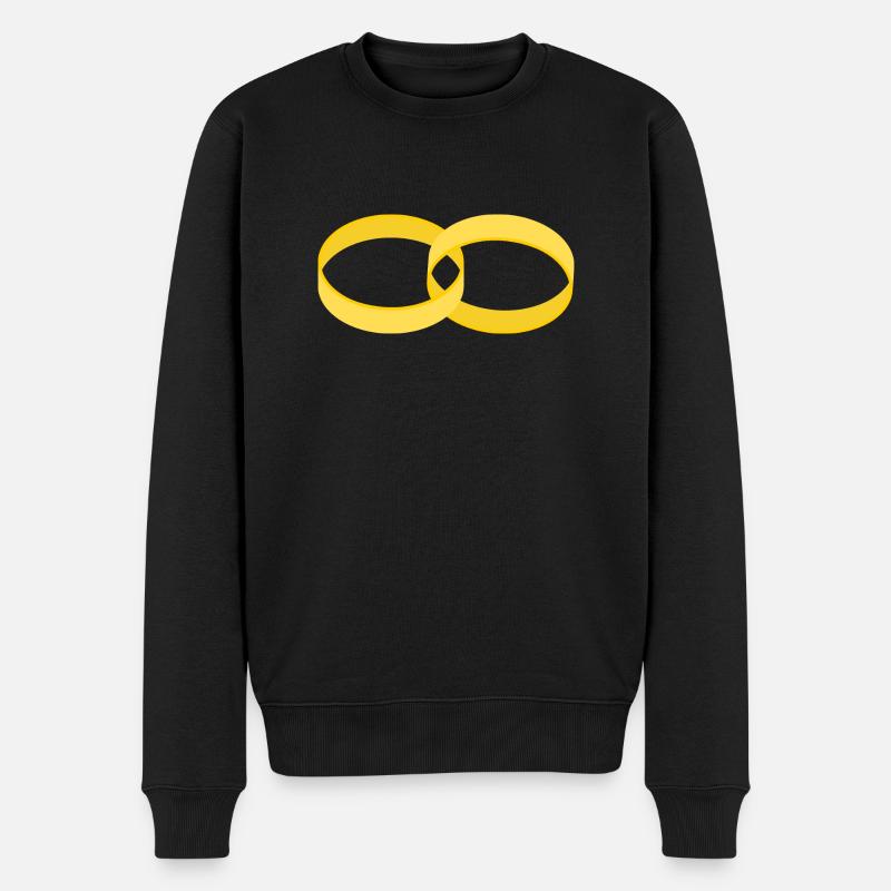 Hochzeitsringe - Männer Premium Bio Pullover - Schwarz