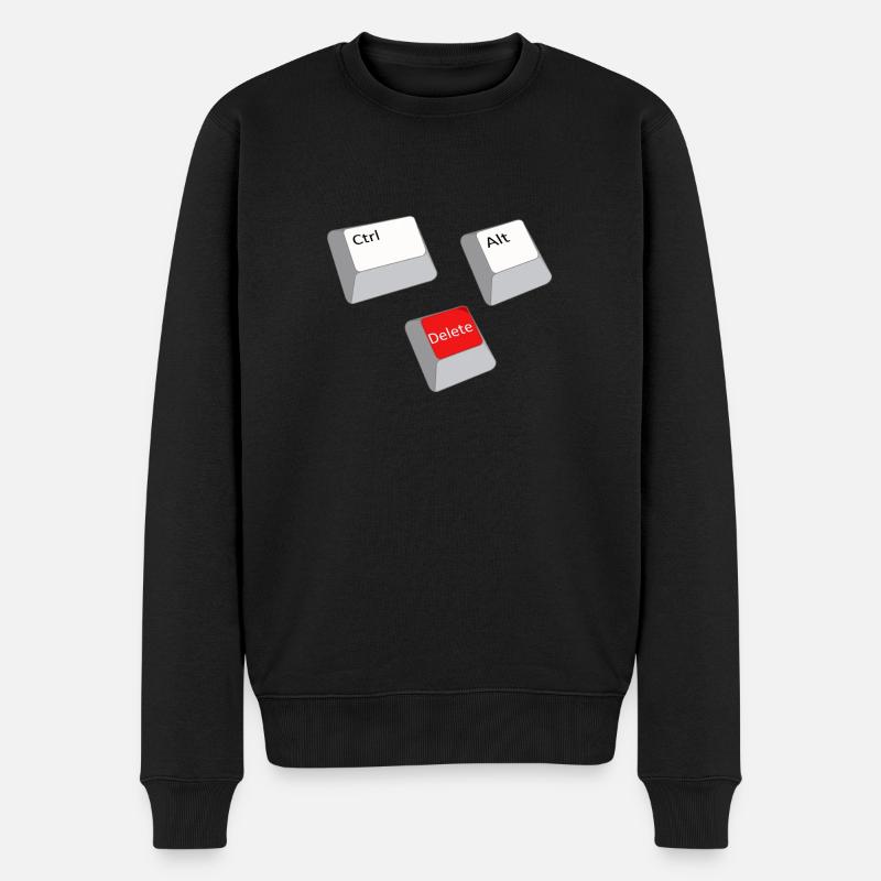 cntrl alt delete - Männer Premium Bio Pullover - Schwarz