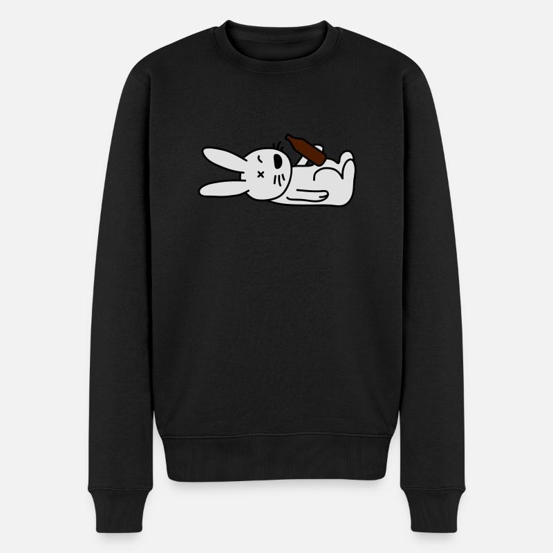 drunken_bunny - Pull Premium bio Homme - noir