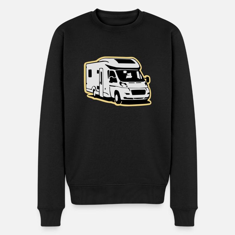Camper Wohnmobil (3 color) - Männer Premium Bio Pullover - Schwarz