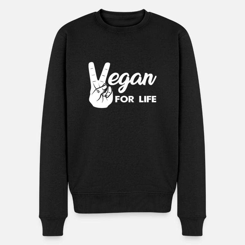 Végétalien pour la vie - Pull Premium bio Homme - noir
