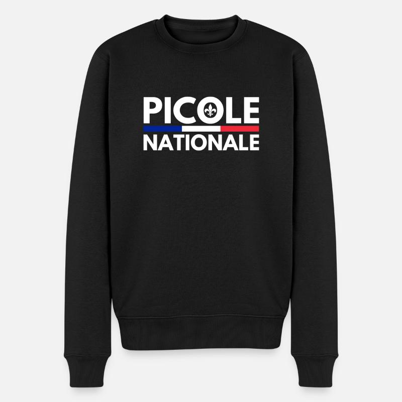 Picole Nationale - Fleur de Lys - Pull Premium bio Homme - noir
