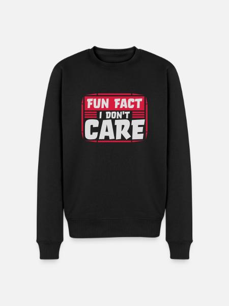I don't care fact - Men's Premium Organic Jumper - black