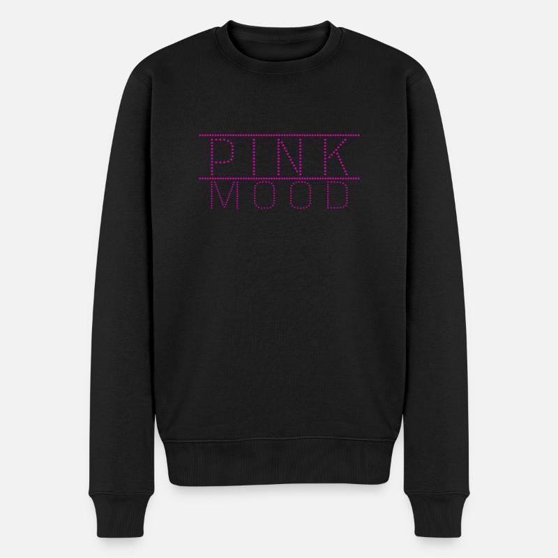 Pink Mood - Männer Premium Bio Pullover - Schwarz