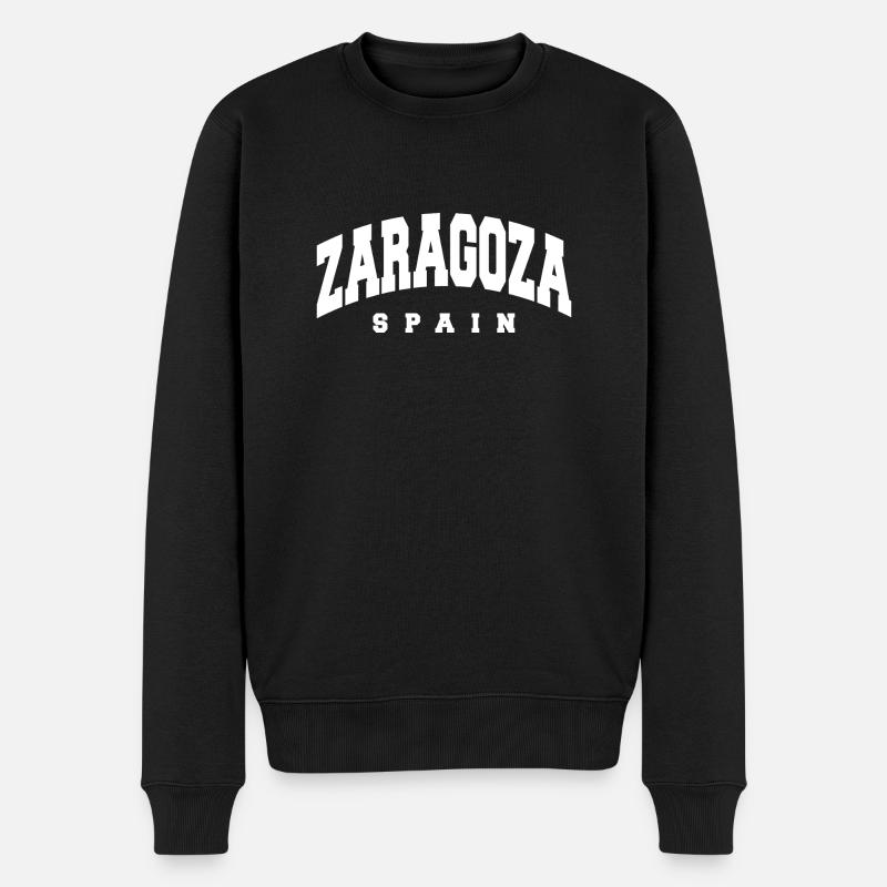Zaragoza - Männer Premium Bio Pullover - Schwarz