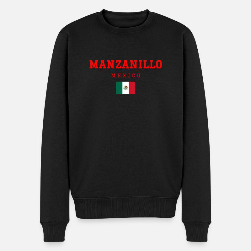 Manzanillo Mexiko - Männer Premium Bio Pullover - Schwarz