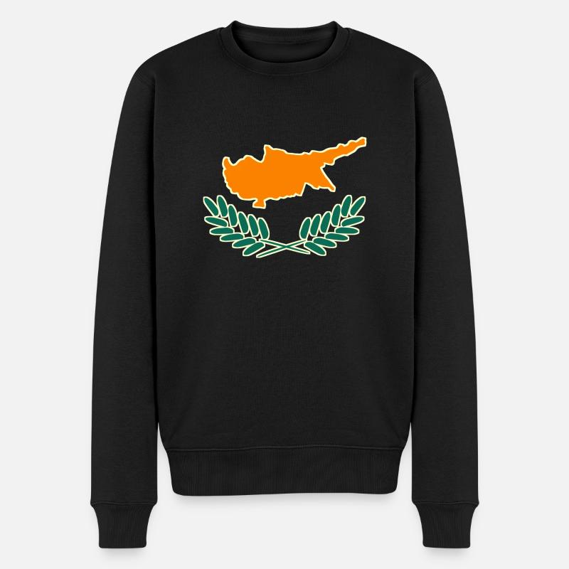 Zypern Flagge - Männer Premium Bio Pullover - Schwarz