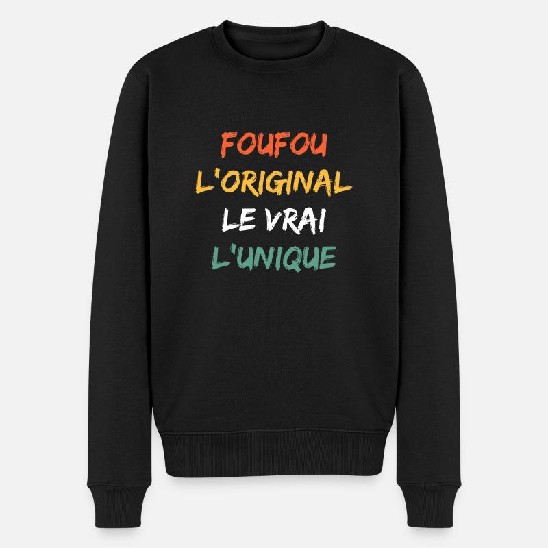 foufou - Pull Premium bio Homme - noir
