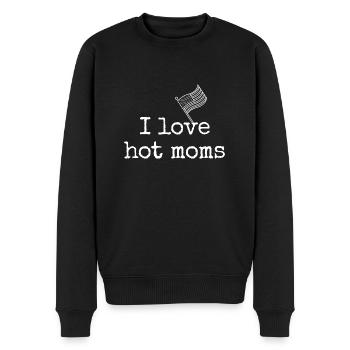 Witziges Design für Hot Mom Fans - Männer Premium Bio Pullover - Schwarz - Vorne - Nico (187cm)
