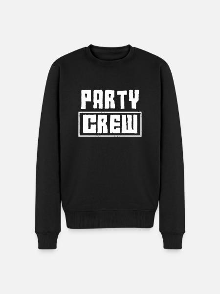 party crew - Männer Premium Bio Pullover - Schwarz