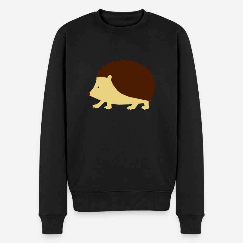 Igel - zackig - Männer Premium Bio Pullover - Schwarz