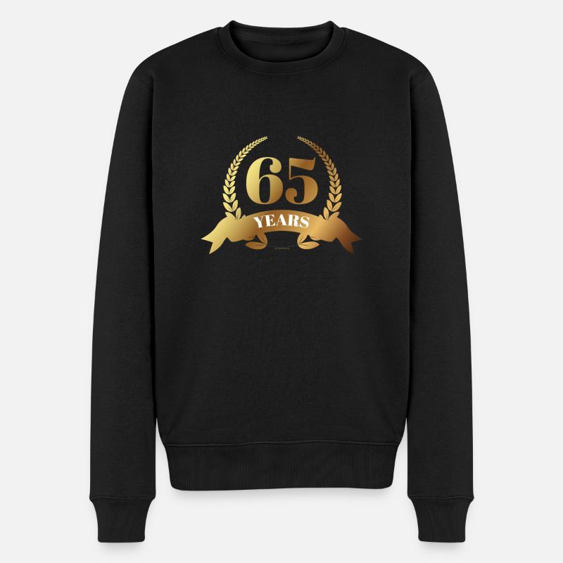 65e anniversaire: 65 ans - Pull Premium bio Homme - noir