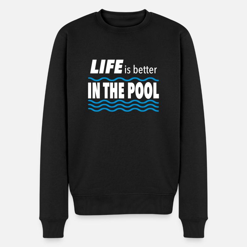 Piscine - Pull Premium bio Homme - noir