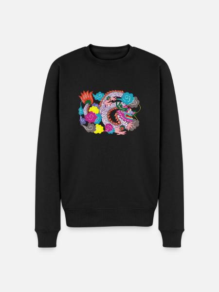 Dragon Japon - Pull Premium bio Homme - noir