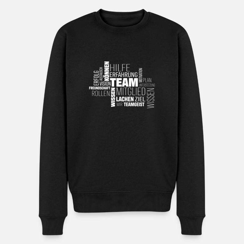 Team - Männer Premium Bio Pullover - Schwarz