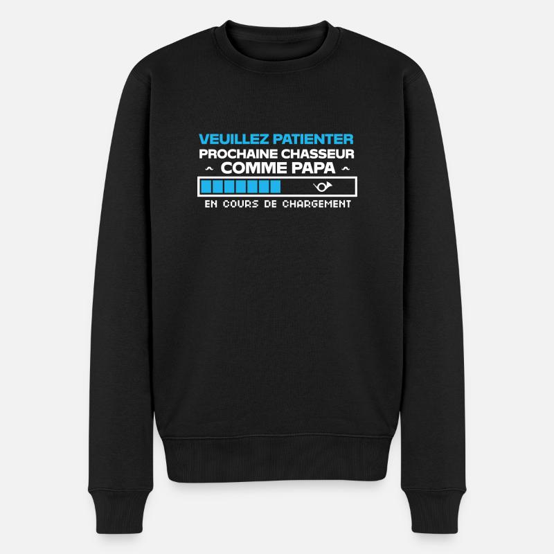 futur chasseur comme papa - Pull Premium bio Homme - noir