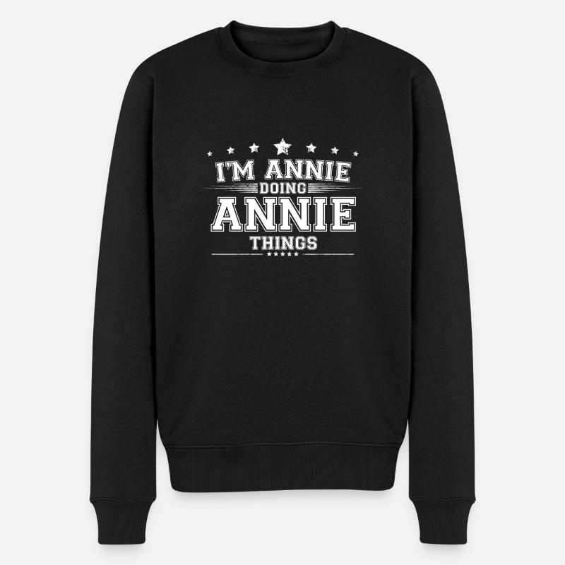 Annie - Männer Premium Bio Pullover - Schwarz