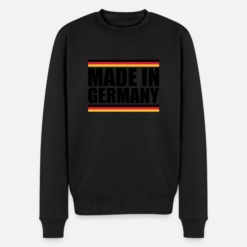 Made in Germany - Männer Premium Bio Pullover - Schwarz