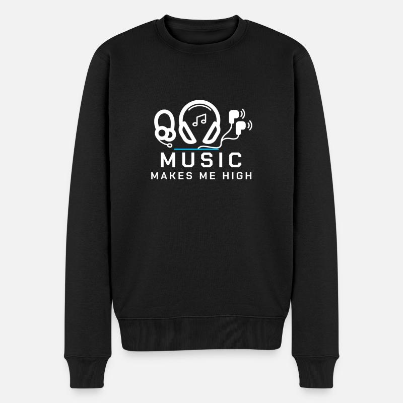 music - Pull Premium bio Homme - noir
