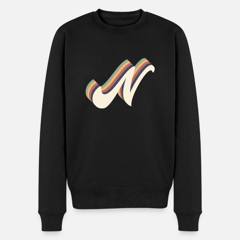 lettre n - Pull Premium bio Homme - noir