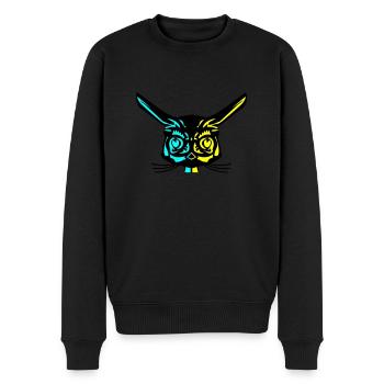 Rabbit - Männer Premium Bio Pullover - Schwarz - Vorne - Nico (187cm)