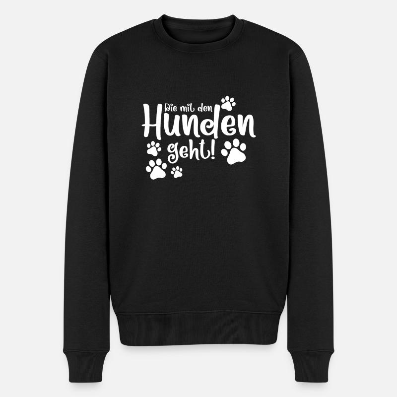 Hunde Hundefreund Haustier - Männer Premium Bio Pullover - Schwarz