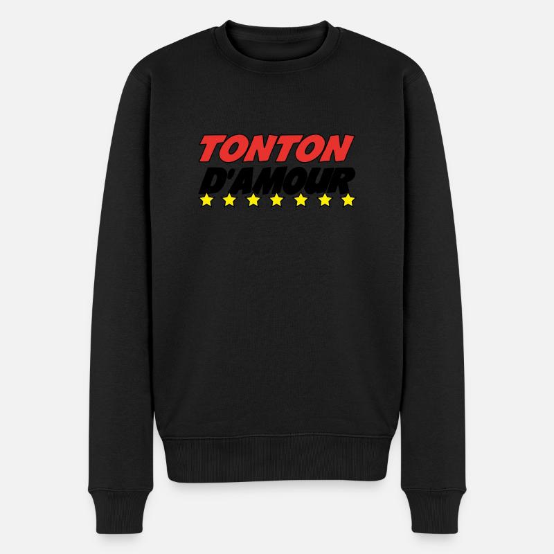 TONTON d"amour - Pull Premium bio Homme - noir
