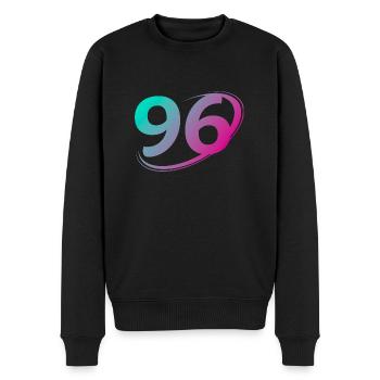 Numéro 96 multicolore - Pull Premium bio Homme - noir - Devant - Nico (187cm)