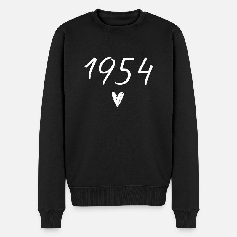 1954 coeur anniversaire - Pull Premium bio Homme - noir