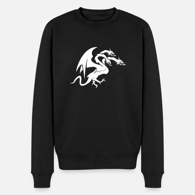 Tête de dragon 3 - Pull Premium bio Homme - noir
