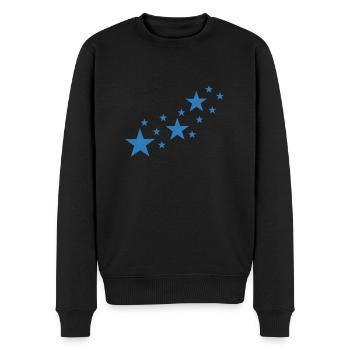 Sterne - Männer Premium Bio Pullover - Schwarz - Vorne - Nico (187cm)