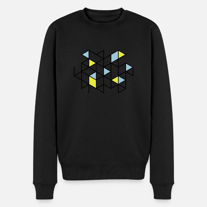 Geometry #001 - Männer Premium Bio Pullover - Schwarz
