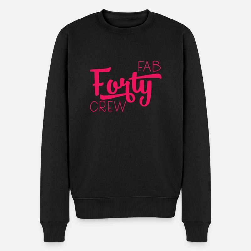 40ème anniversaire: Fab Quarante Crew - Pull Premium bio Homme - noir
