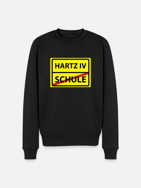 schule hartz 4 - Männer Premium Bio Pullover - Schwarz