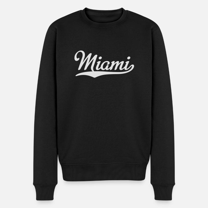 Miami - Männer Premium Bio Pullover - Schwarz