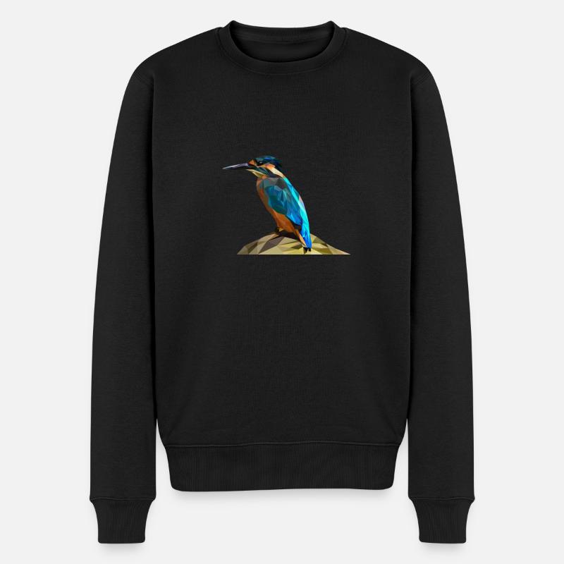 Eisvogel - Männer Premium Bio Pullover - Schwarz