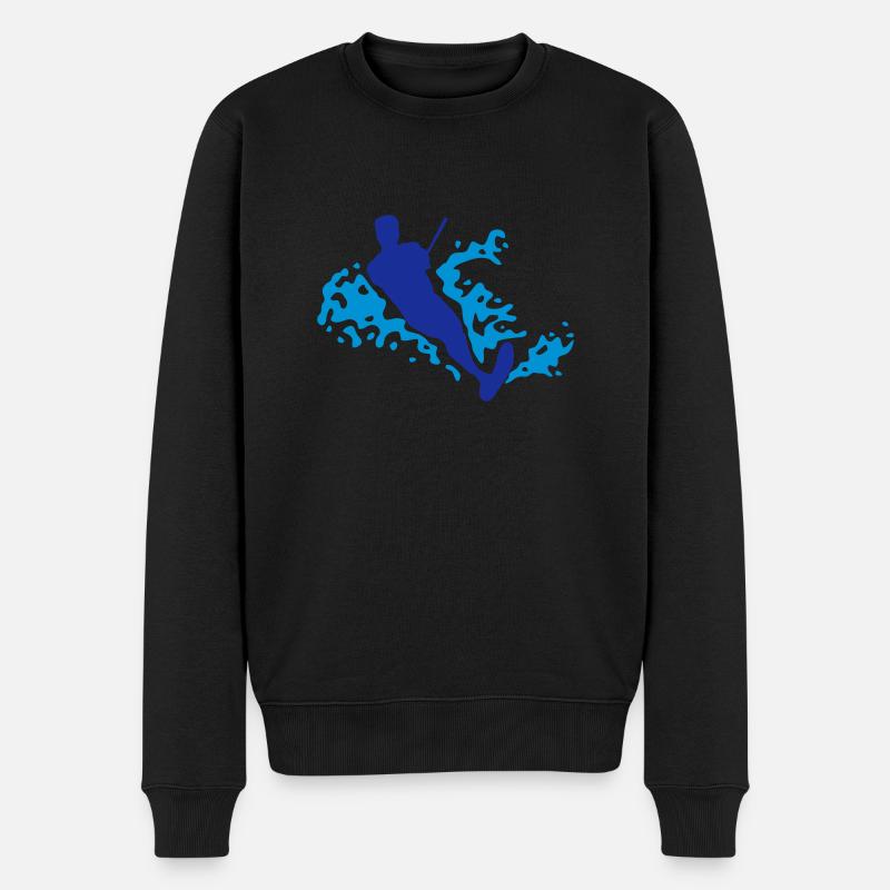Wasserski fahren - Männer Premium Bio Pullover - Schwarz
