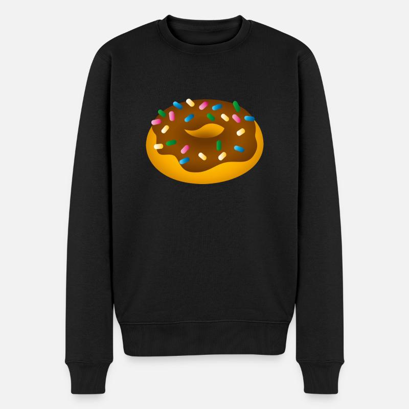 Smiley Donut - Männer Premium Bio Pullover - Schwarz