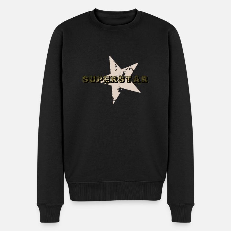 SUPERSTAR - Männer Premium Bio Pullover - Schwarz