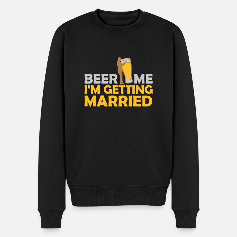 Beer Me Me marier - Pull Premium bio Homme - noir