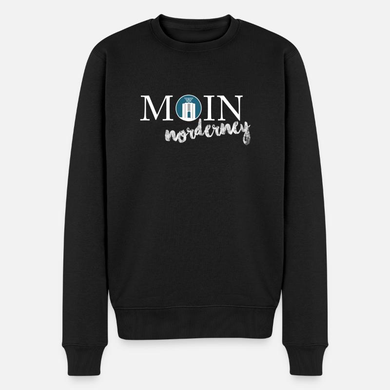 Moin Norderney - Männer Premium Bio Pullover - Schwarz