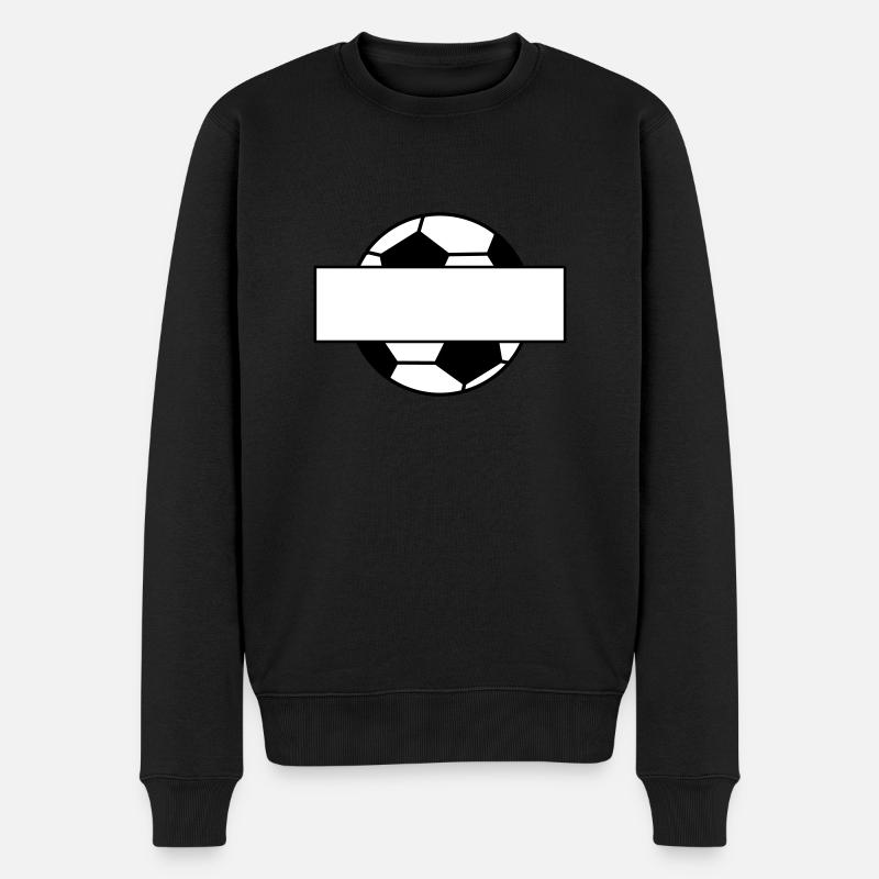 Fußball Namensschild - Männer Premium Bio Pullover - Schwarz