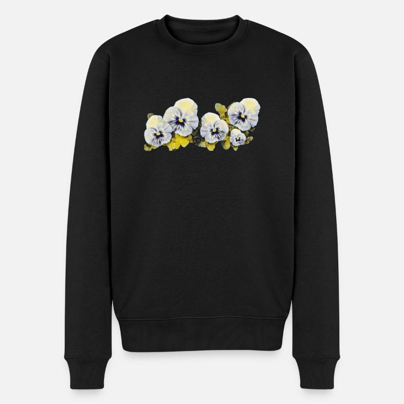 Gedanken - Männer Premium Bio Pullover - Schwarz