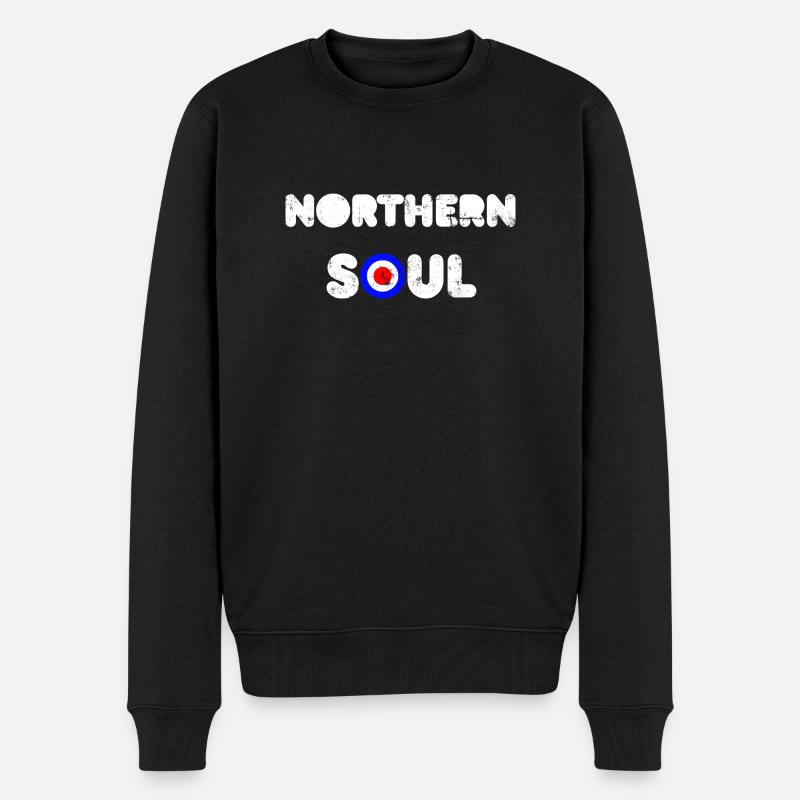 NÖRDLICHE SEELE MINIMAL - Männer Premium Bio Pullover - Schwarz