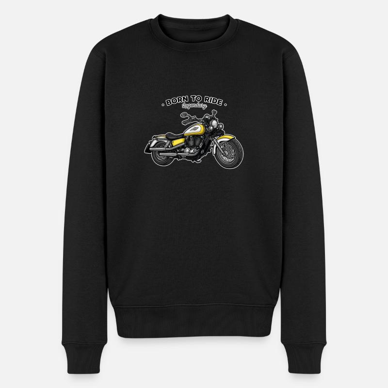Chopper // Motorrad - Männer Premium Bio Pullover - Schwarz