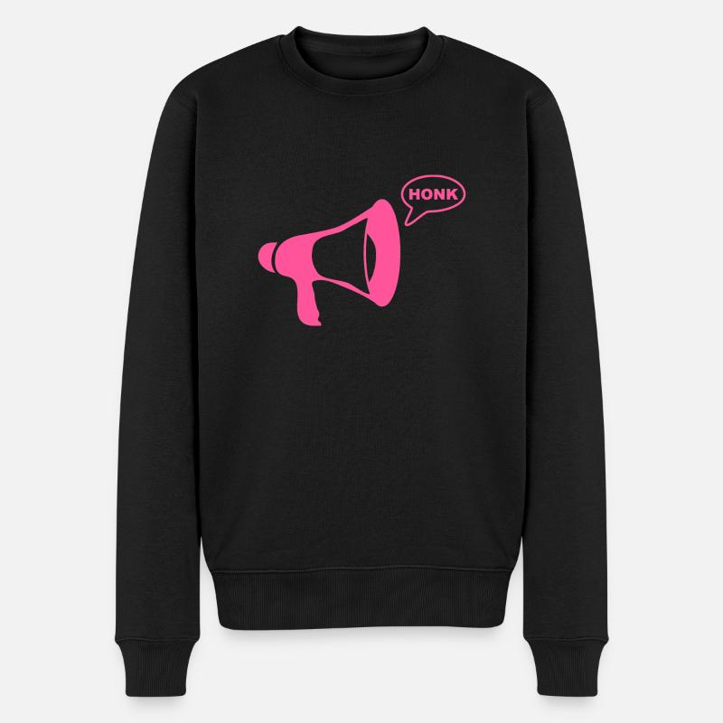 honk megafon - Männer Premium Bio Pullover - Schwarz